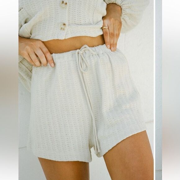Sabo Skirt Pants - Sabo Skirt Knitted drawstring shorts size M